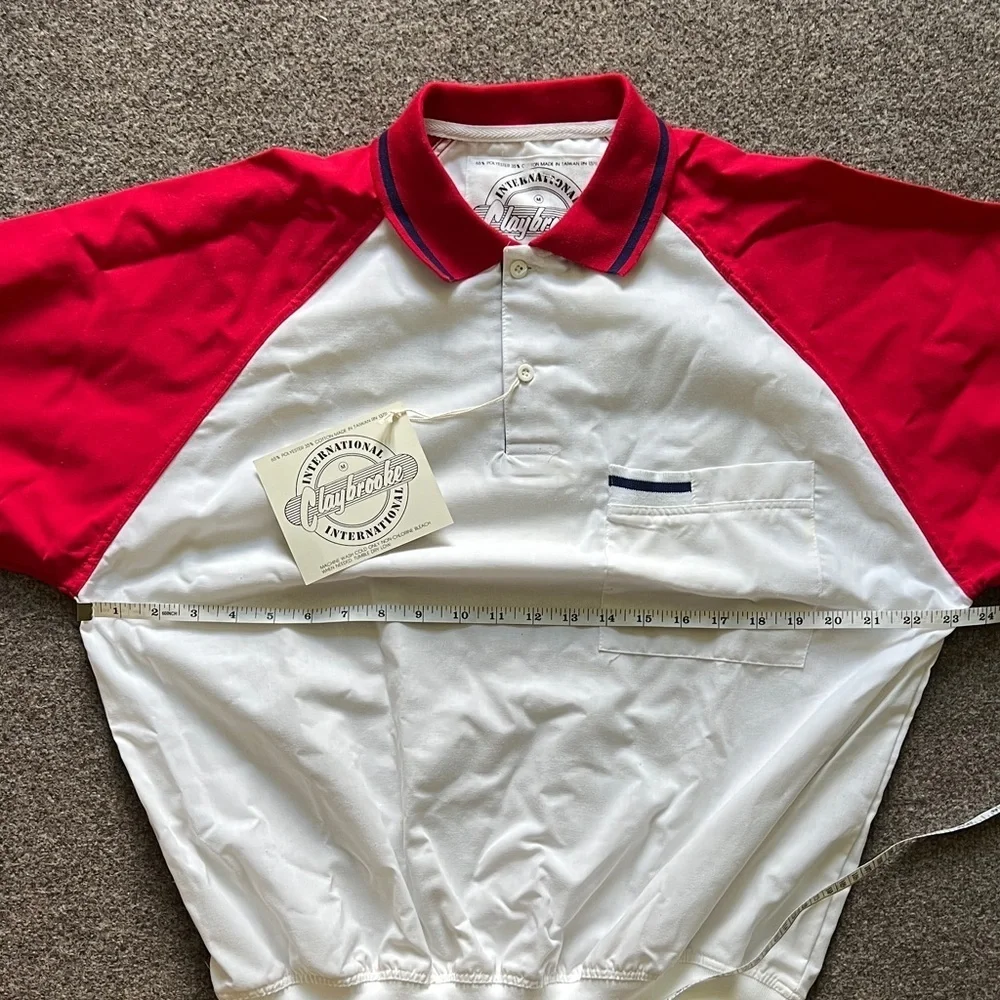 Vintage Claybrooke Colorblock Raglan‎ Short Sleeve Retro Golf Polo Shirt Men’s M_8